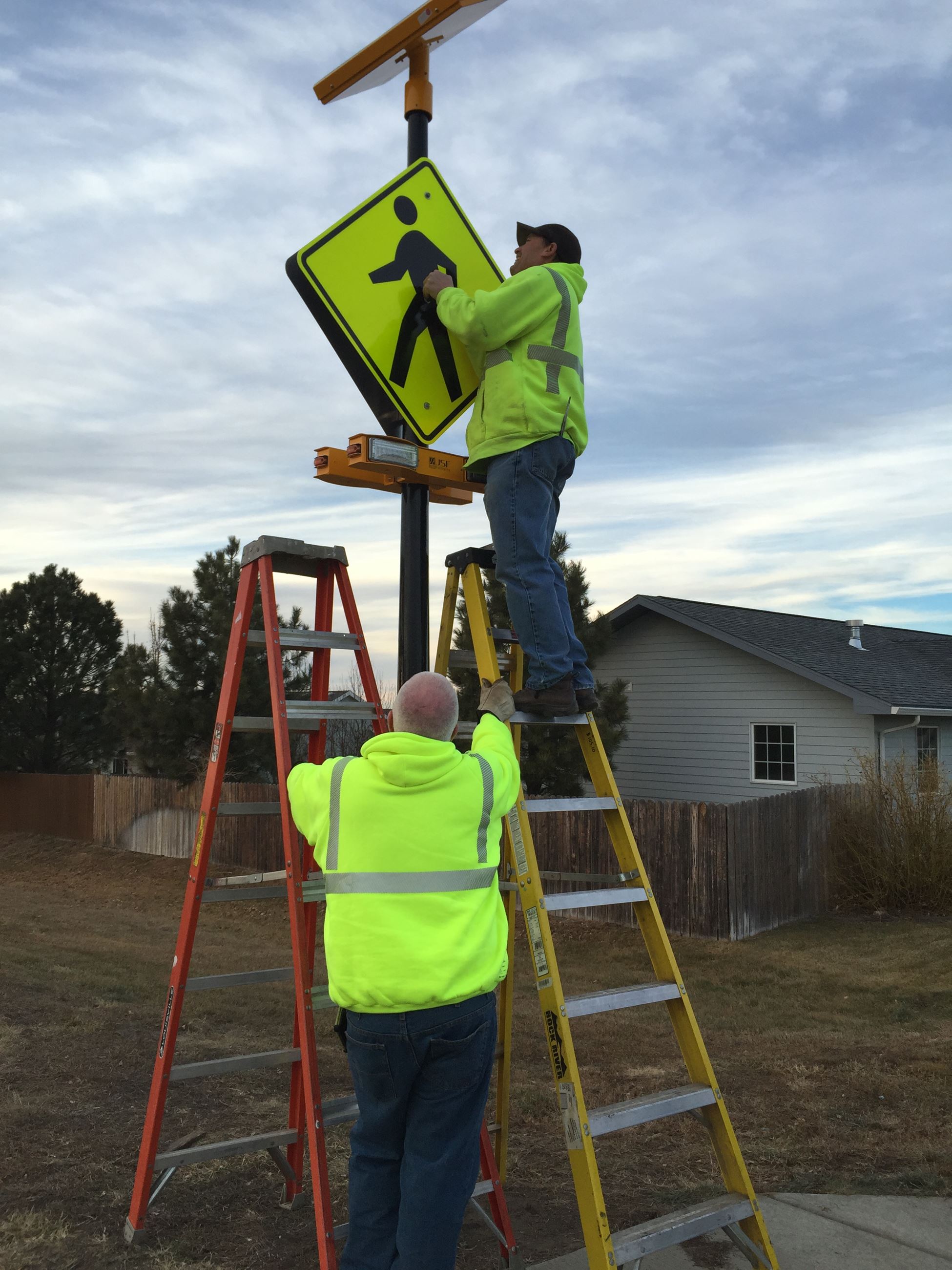 Crosswalk on Abby_sign installation