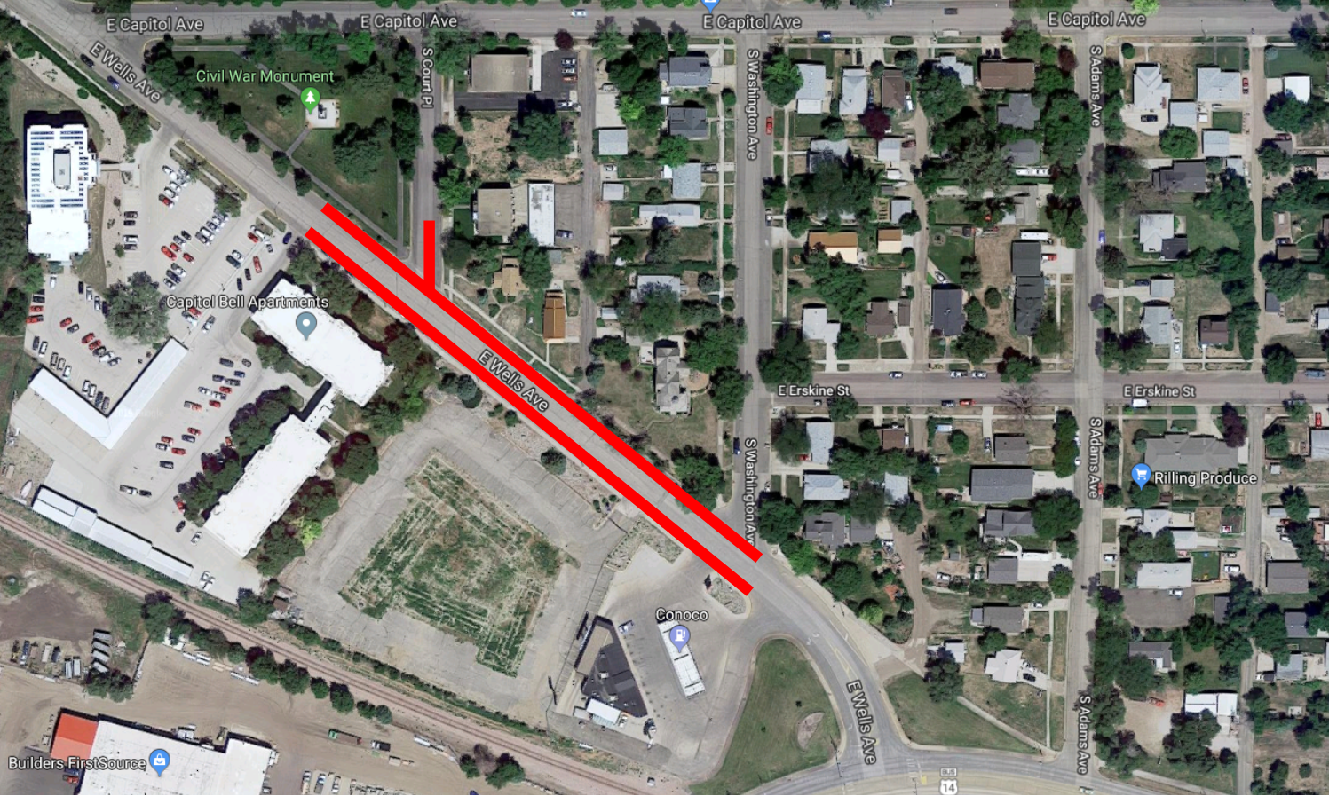 8.15.19_WELLS AVENUE CLOSURE MAP