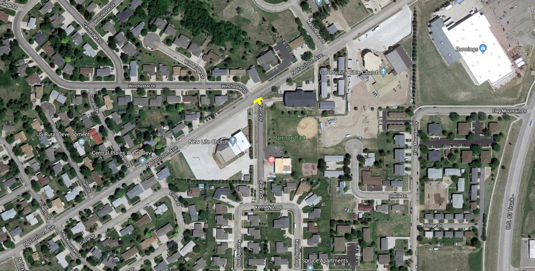 HARRISON AND PIERCE INTERSECTION CLOSURE MAP