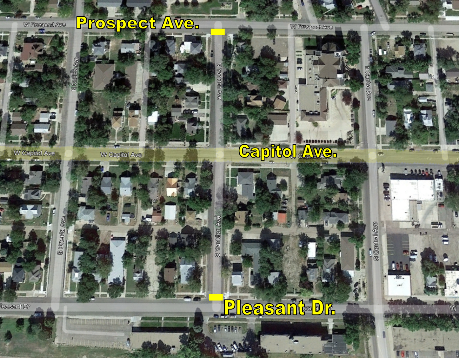 YANKTON AVE ACCESS MAP