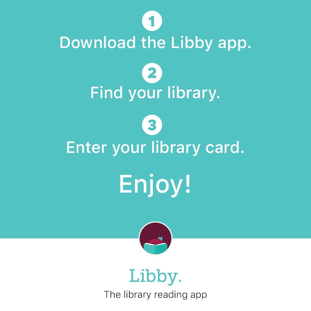 Libby How To. 1 download app. 2 find library. 3 enter library card number